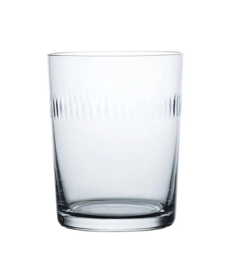 The Vintage List Glassware|Crystal Large Tumblers with Spears Design, Set of 4