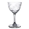 The Vintage List Glassware|Crystal Liqueur Glasses with Fern Design, Set of Six