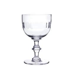 The Vintage List Glassware|Crystal Wine Goblets with Lens Design, Set of Four