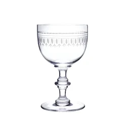 The Vintage List Glassware|Crystal Wine Goblets with Ovals Design, Set of Four
