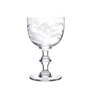 The Vintage List Glassware|Crystal Wine Goblets with Fern Design, Set of Four