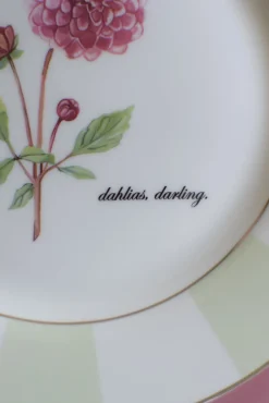 Maggie Bentley Designs Dinnerware|“Dahlias, Darling” Salad Plates, Set of 4