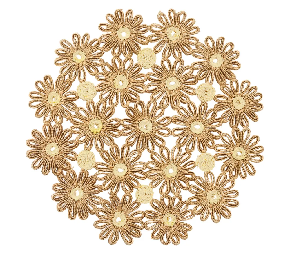 Kim Seybert Place Settings & Linens|Daisy Placemat in Natural & Ivory, Set of 4