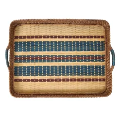 Juliska Dinnerware|Danish Stripe 21" Tray in Navy