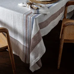 Juliska Place Settings & Linens|Danish Stripe 60" x 120" Tablecloth in Taupe