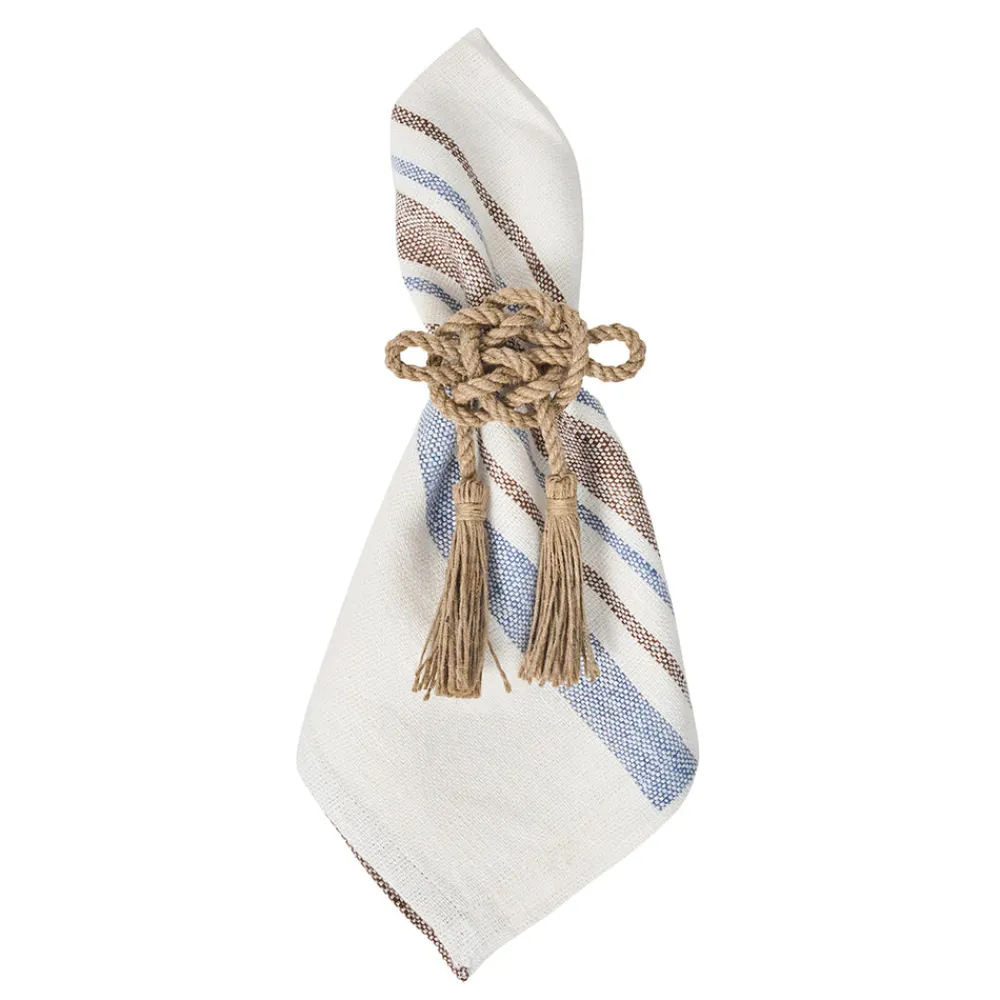 Juliska Place Settings & Linens|Danish Stripe Napkin in Taupe, Set of 4