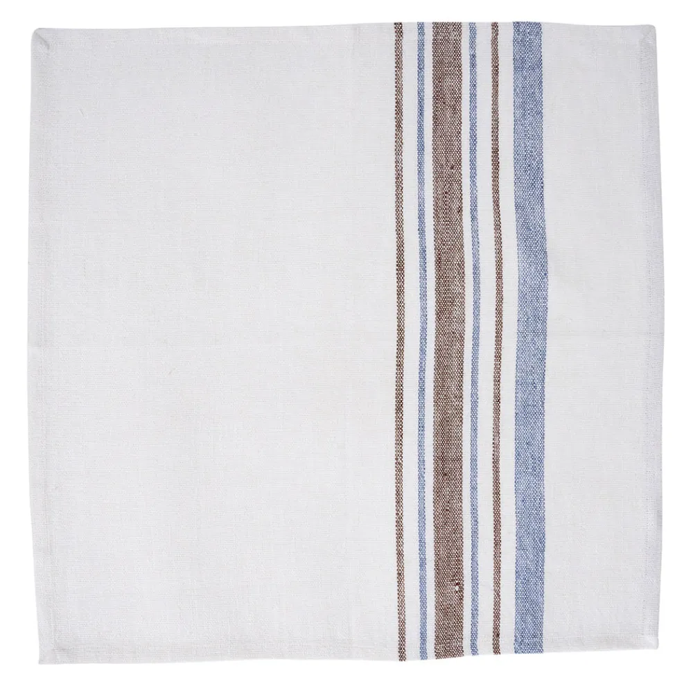 Juliska Place Settings & Linens|Danish Stripe Napkin in Taupe, Set of 4