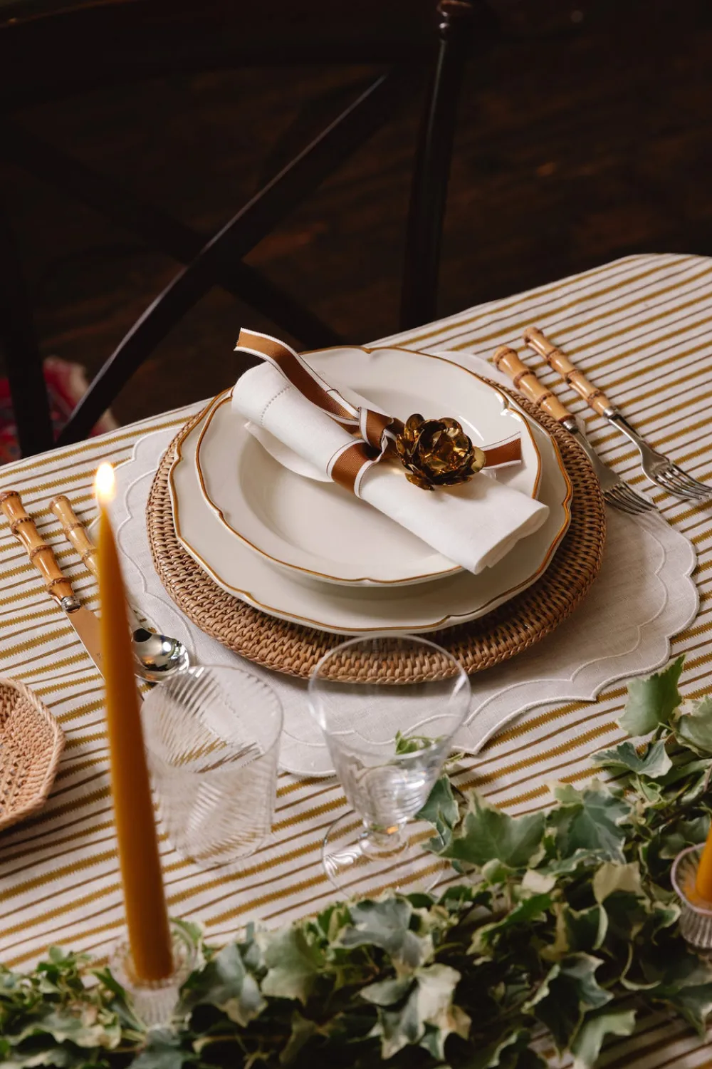 Rebecca Udall Candles|Danish Taper Candles in Amber, Set of 6