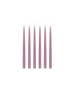 Rebecca Udall Candles|Danish Taper Candles in Thistle Purple, Set of 6