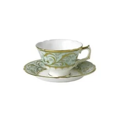 Royal Crown Derby Glassware|Darley Abbey Drinkware in Mint Green