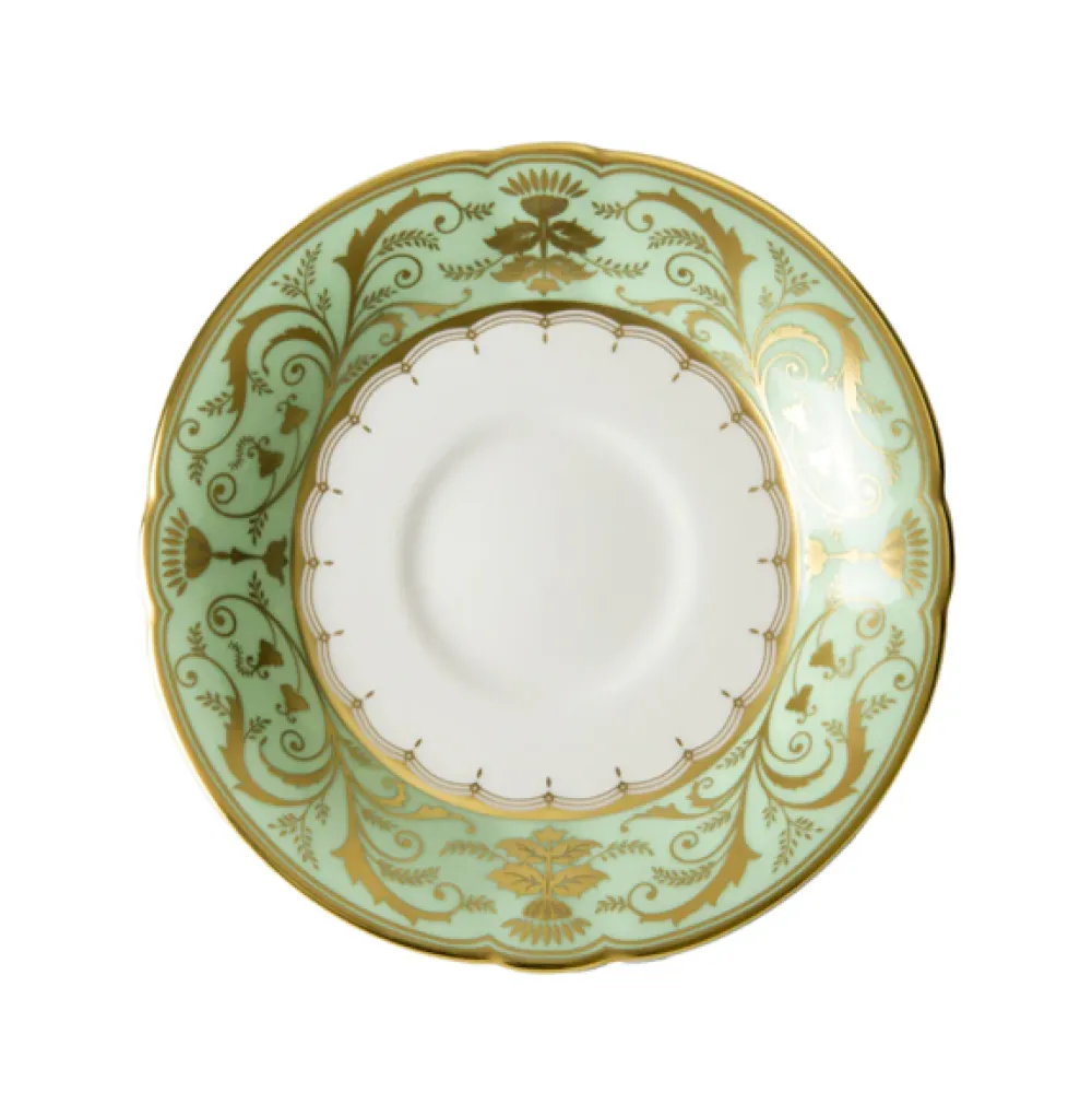 Royal Crown Derby Glassware|Darley Abbey Drinkware in Mint Green