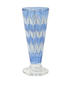 Cabana Glassware|D’Ascoli Donatello Flute Glasses in Sapphire, Set of 6