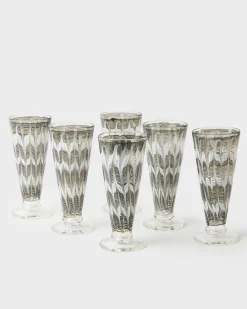 Cabana Glassware|D’Ascoli Donatello Flute Glasses in Walnut, Set of 6