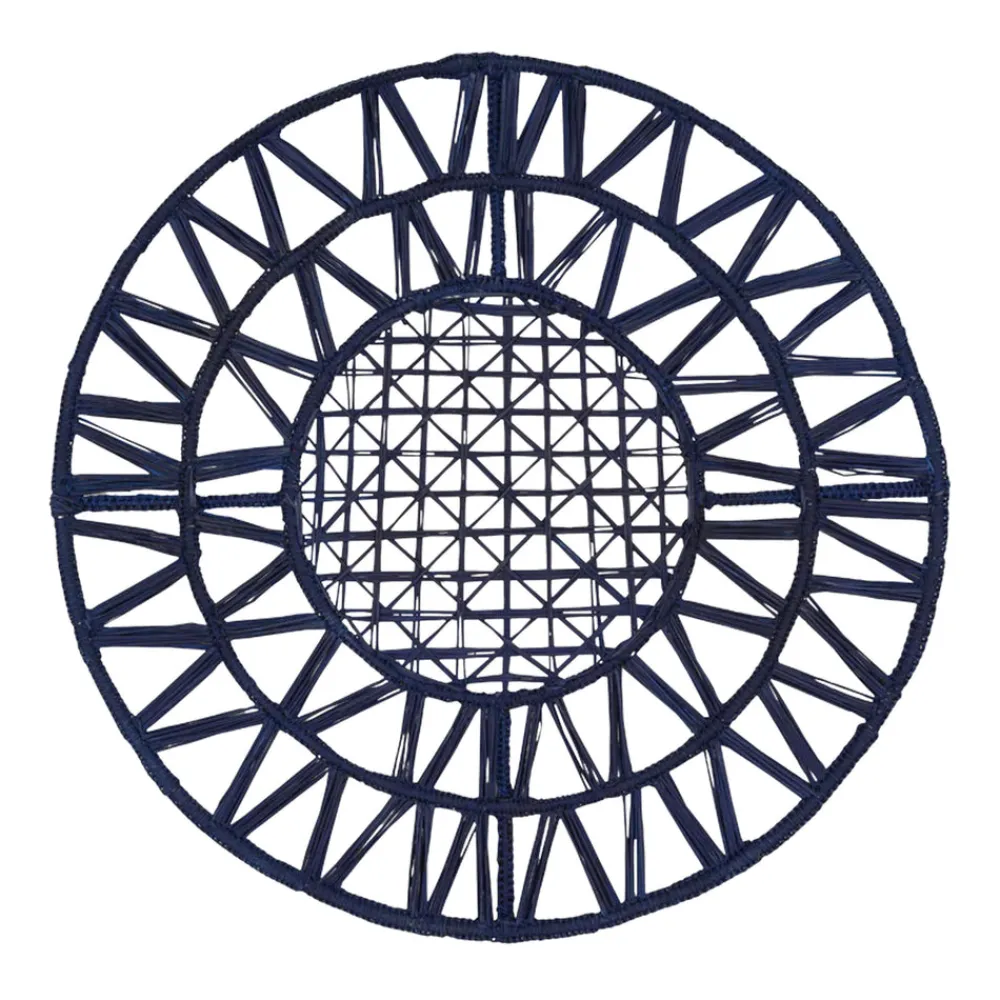 Cabana Place Settings & Linens|David Hicks Woven Placemat in Blue