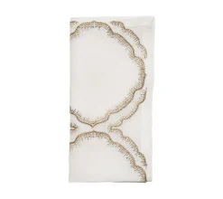 Kim Seybert Place Settings & Linens|Daydream Napkin in White, Gold & Silver, Set of 4