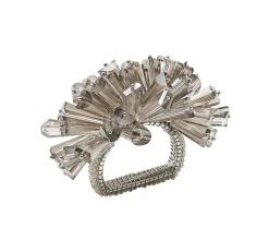 Kim Seybert Place Settings & Linens|Dazzle Napkin Ring in Smoke, Set of 4