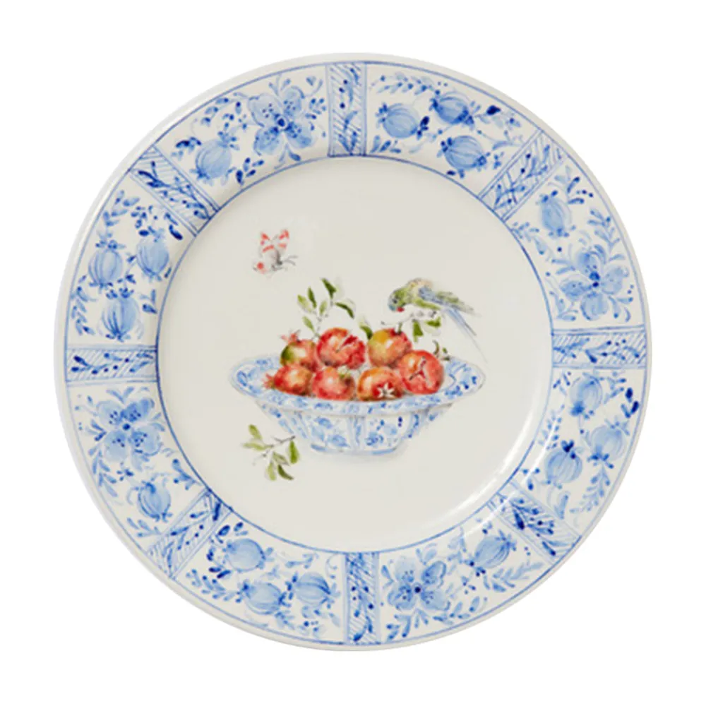 Laboratorio Paravicini Dinnerware|Delft Plates in Pomegranates, Set of 4