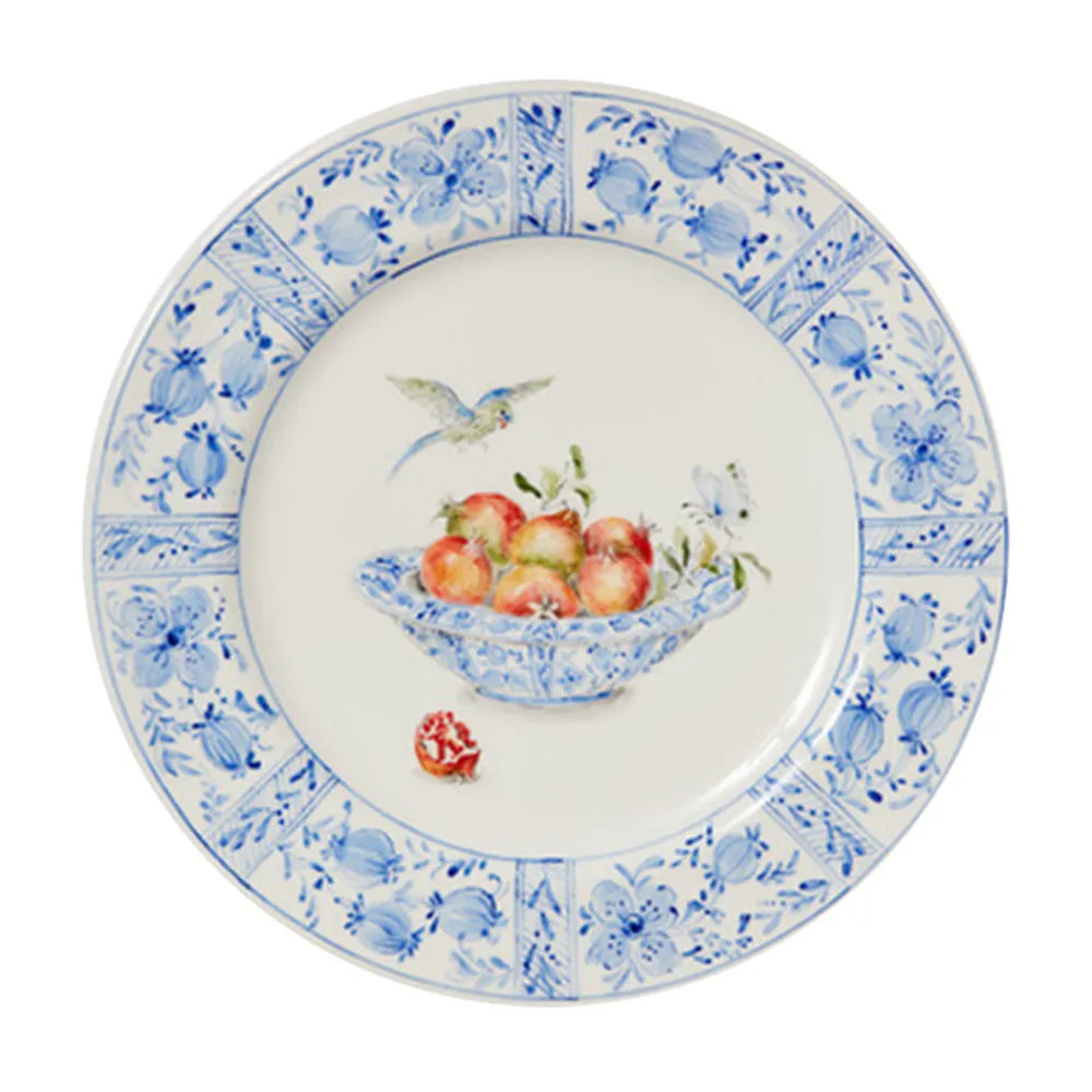 Laboratorio Paravicini Dinnerware|Delft Plates in Pomegranates, Set of 4