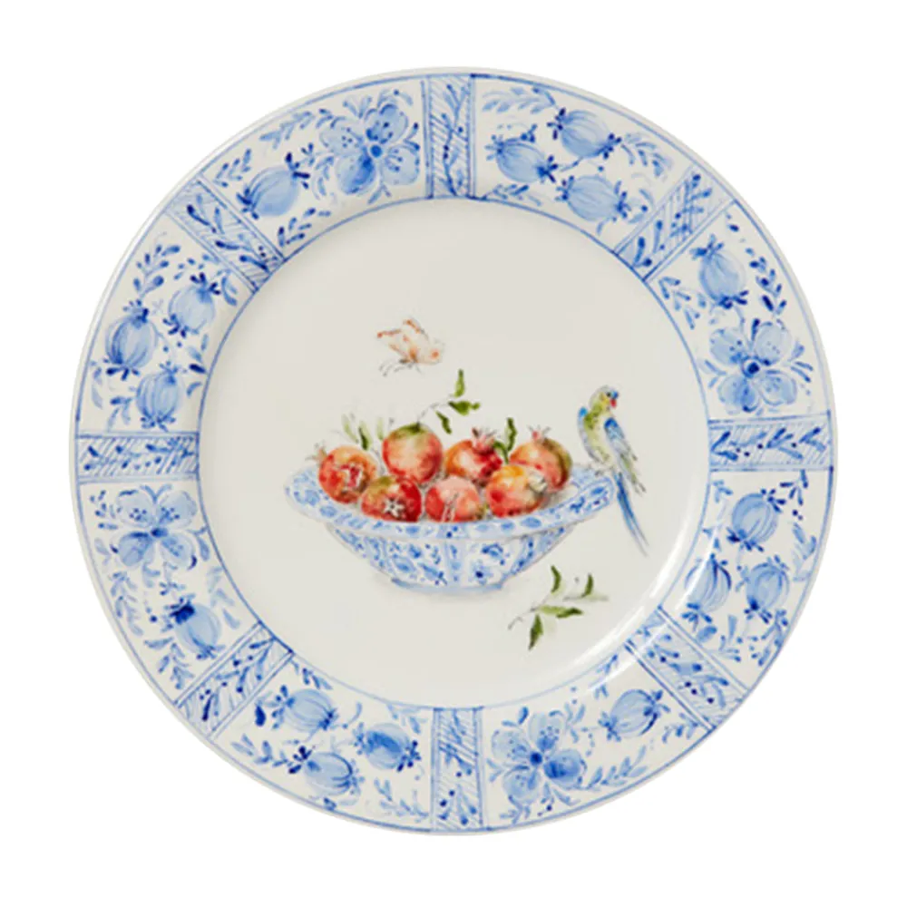 Laboratorio Paravicini Dinnerware|Delft Plates in Pomegranates, Set of 4