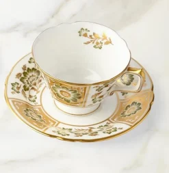 Royal Crown Derby Glassware|Derby Panel Drinkware in Green