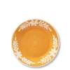 AERIN Dinnerware|Dessert Plate With White Floral Trim in Marigold