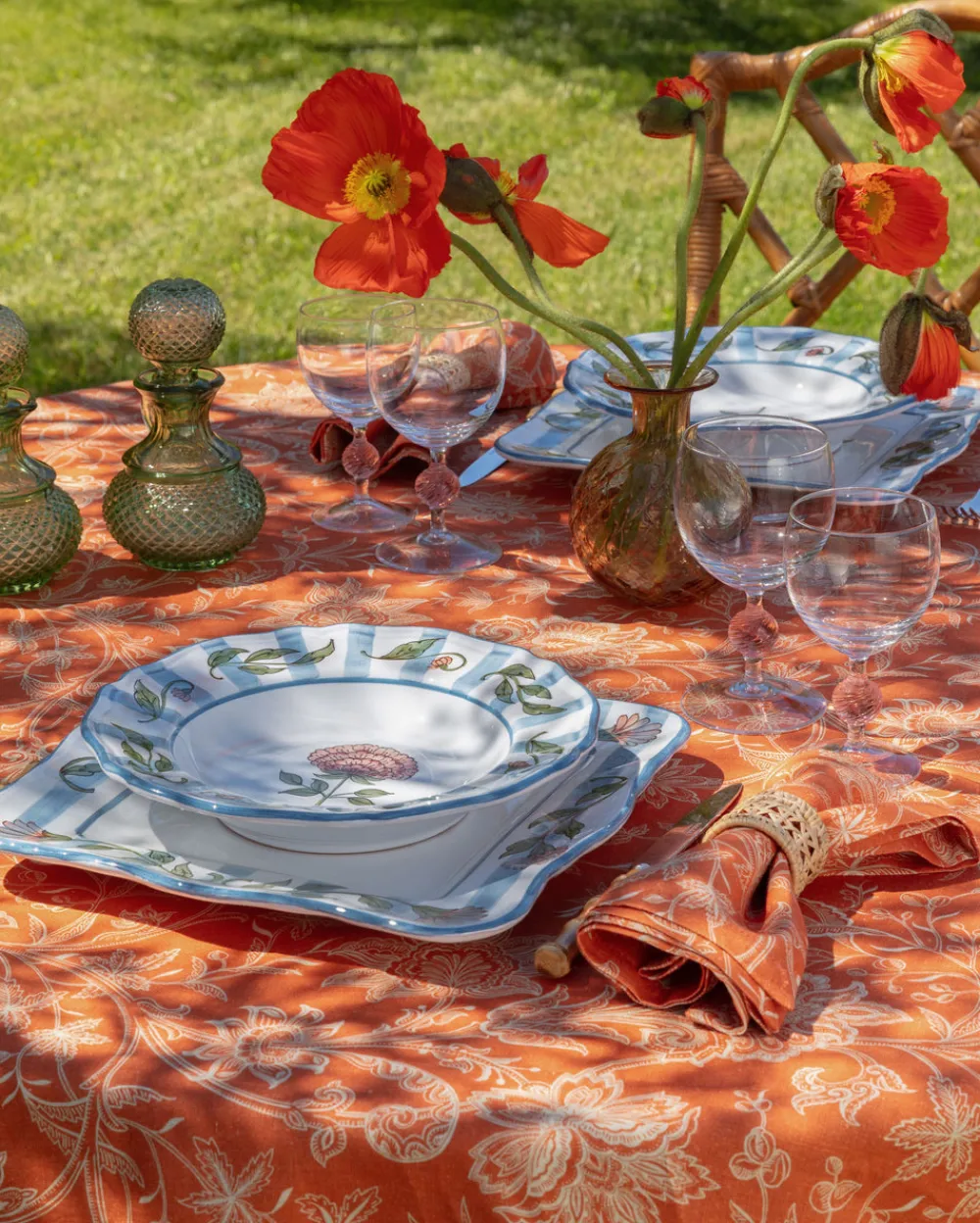 Cabana Place Settings & Linens|DESTREE x Napkins Orange, Set of 4