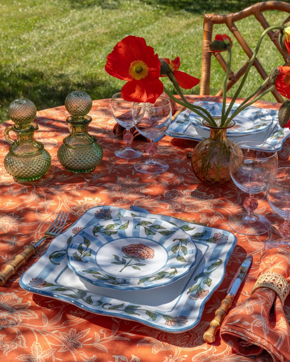 Cabana Place Settings & Linens|DESTREE x Tablecloth in Orange