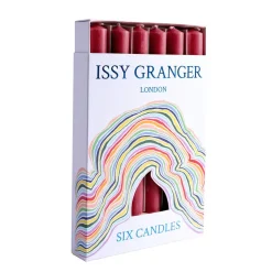 Issy Granger Candles|Dinner Candles in Aster Red