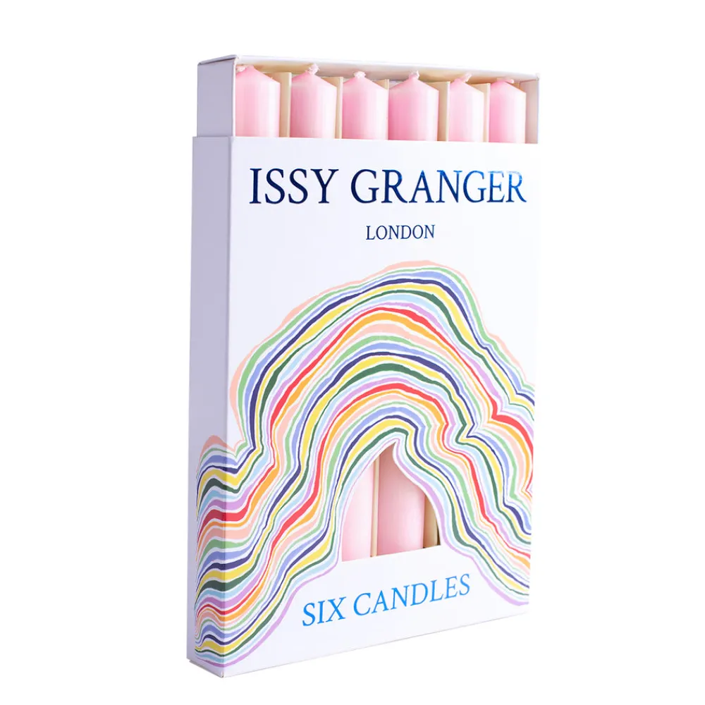 Issy Granger Candles|Dinner Candles in Marguerite Pink