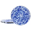 Golden Rabbit Dinnerware|Dinner Plates in Cobalt Swirl, Set Of 4