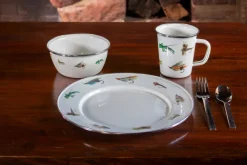 Golden Rabbit Dinnerware|Dinner Plates in Flying Fish, Set of 4