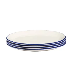Made In Dinnerware|Dinner Plates in Navy Rim