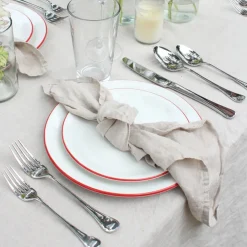 Made In Dinnerware|Dinner Plates in Red Rim