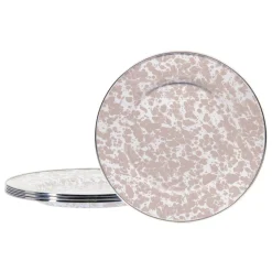 Golden Rabbit Dinnerware|Dinner Plates in Taupe Swirl, Set of 4