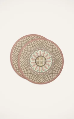 La DoubleJ Place Settings & Linens|Disk Placemats in Napoli Dusty Pink, Set Of 2