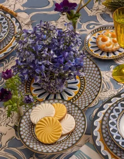 La DoubleJ Place Settings & Linens|Disk Placemats in Napoli Midnight, Set Of 2