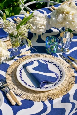 Loulou La Dune Place Settings & Linens|Doris Napkins Navy, Set of 4