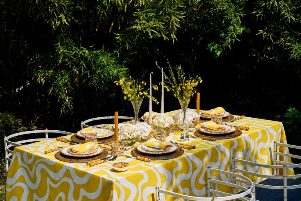Loulou La Dune Place Settings & Linens|Doris Napkins Yellow, Set Of 4