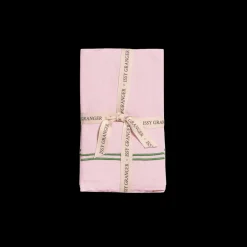 Issy Granger Place Settings & Linens|Double Piped Linen Napkins in Pink, Set of Four