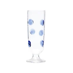 VIETRI Glassware|Drop Blue Champagne Glass
