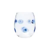 VIETRI Glassware|Drop Blue Stemless Wine Glass