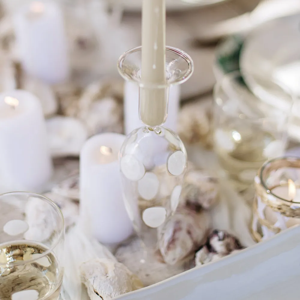 VIETRI Candles|Drop Candlesticks, Set of 2