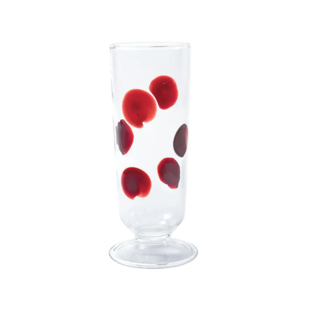 VIETRI Glassware|Drop Red Champagne Glass