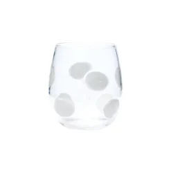 VIETRI Glassware|Drop White Stemless Wine Glass