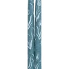 MJ Tablescapes Candles|Dusty Blue Tulip Hand-Painted Taper Candles, Set of Two