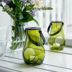 Holmegaard Candles|DWL Lantern in Olive Green