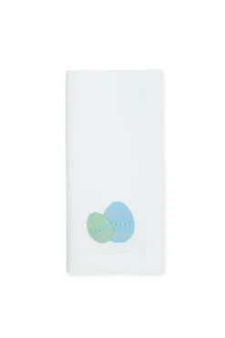 TriChi Design Place Settings & Linens|Easter Egg White Linen Napkin, Set of 4