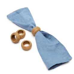 Caravan Place Settings & Linens|Eclipse Napkin Ring in Natural, Set of 4