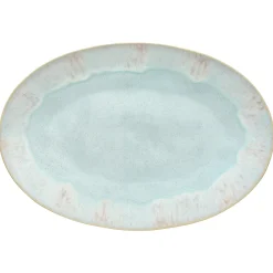 Costa Nova Dinnerware|Eivissa Collection Oval Platter 18" in Sea Blue