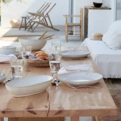 Costa Nova Dinnerware|Eivissa Collection Pasta Bowls in Sand Beige, Set of 6